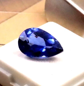 Loose Gemstone Certified 8 ct Natural Pear Cut Blue Tanzania Tanzanite - Picture 1 of 5