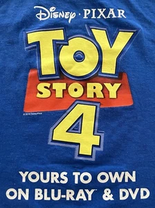 DISNEY PIXAR - TOY STORY 4 WERBE DVD T-SHIRT - L - 2019 BLAU T-SHIRT PROMO - Bild 1 von 6