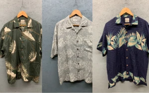 Tommy Bahama Hawaiian Shirt Men's XL Green 100% Silk Short Sleeve Button Front - Picture 1 of 10