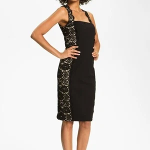 New Aiden Mattox dress Bodycon Black lace Pencil Built-in bra 0 - Picture 1 of 4