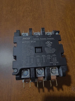 MCG INDUSTRIAL DEFINITE PURPOSE CONTACTOR MDP60A-3P-24 - Image 1 of 2