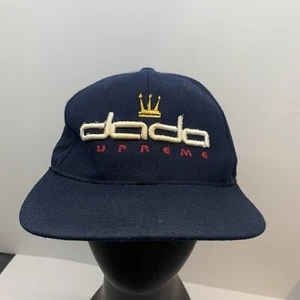 VINTAGE Dada Supreme WOOL MIX Hat Cap Snap Back  Blue Hip Hop Mens 90s Y2K - Picture 1 of 6