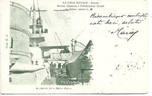 1901 ITALY THE NAVAL LEAGUE OF SPEZIA, THE DECK OF THE "MARCO POLO"
