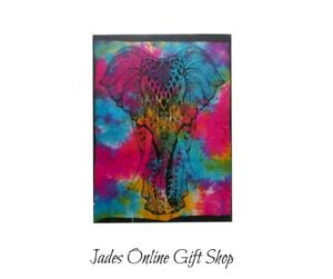 Elephant Design Indian Cotton Hanging Wall Art Vibrant Colourful