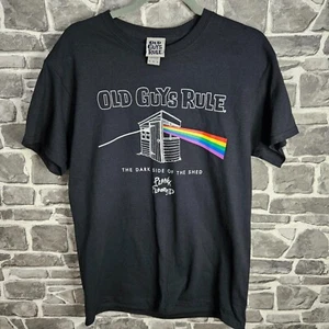 Old Guys Rule Mens T Shirt In Size Medium Dark Side Of The Shed Navy - Picture 1 of 7