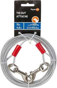 Heavy Duty Pet Dog Tie Out Cable Leash for Large Dog Runner Outdoor up to 15FT - Picture 1 of 12