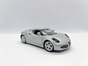 WELLY NEX 1:43 Alfa Romeo 4C 2015 SL Grey Diecast Model Racing Car - Picture 1 of 11