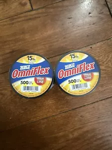 Zebco Omniflex High Strength Monofilament Fishing Line 15 LB 500 YDS Clear-2 PK - Picture 1 of 2