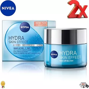 Gel crema de día Nivea Hydra efecto piel hialurón puro 72 horas paquetes de 2 x 50 ml (100 ml) - Imagen 1 de 6