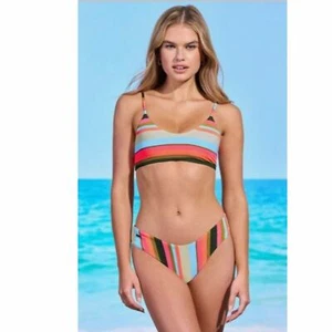 Maaji Multi Stripe Journey Reversible Bikini Bottoms. NWT. SIZE XL. - Picture 1 of 7