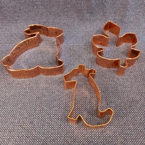 Kupfer Ausstechform groß, gemischte Muster 3 Stück - Bild 1 von 4