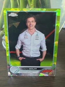 2022 Topps Chrome Sapphire Edition F1 Toto Wolff Chartreuse #/199 #99 Mercedes - Picture 1 of 2