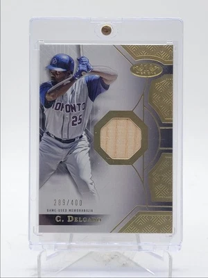 CARLOS DELGADO 2023 TOPPS TIER ONE GAME-USED BAT RELIC BLUE JAYS /400 Q5902 - Image 1 of 2