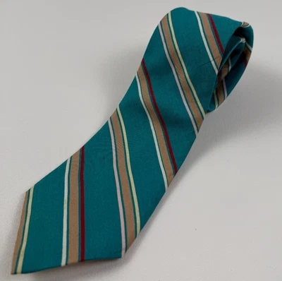 Boston Traders Men Polyester Striped Traditional Neck Tie  Multicolor  NWOT - Image 1 of 4