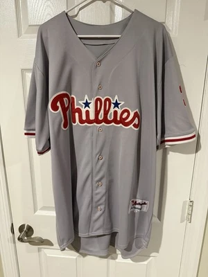 Camiseta Philadelphia Phillies Auténtica Cole Hamels Nueva Sin Etiquetas Talla 56 Gris  Foto 1 de 3