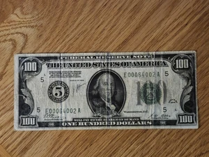 1928 $100 FEDERAL RESERVE NOTE RICHMOND E00064002A NUMERIC DISTRICT SYMBOL - Picture 1 of 6