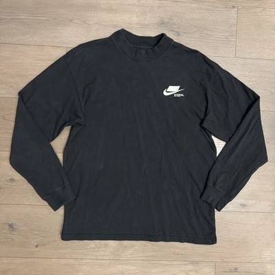 Nike Shirt Men’s Medium Black The Nike Tee Block Futura Logo Long Sleeve - Image 1 of 4