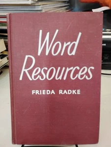Word Resources by Frieda Radke 1955 First Edition Odessey Press Hardcover - Picture 1 of 3