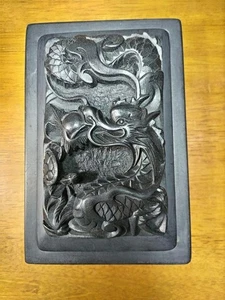 Tinta Piedra 18 x 12 cm Vintage Suzuri Sumi Molinillo Caligrafía Shodo Shuji Herramienta - Imagen 1 de 12