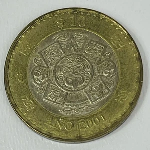 10 Mexican Pesos Model 2001 Millennium Series Mexico and USA Vintage - Picture 1 of 6