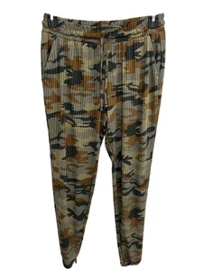 Hot Kiss Jogginghose elastischer Bund Kordelzug lässig Camouflage gerippt Gr. Large bequem - Bild 1 von 11