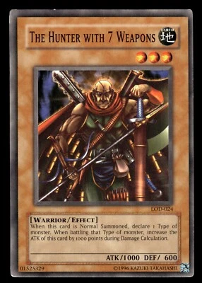 Tarjeta común Yugioh El cazador con 7 armas LOD-024 Foto 1 de 2