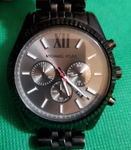 Michael Kors MK8320 Lexington Black Chronograph Day Date Watch - Picture 1 of 5