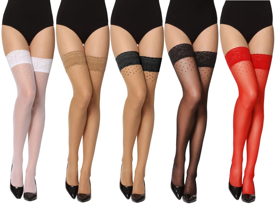 Merry Style Damen Halterlose Strümpfe Mit Spitze 20 DEN Elegant Bequem XS-L - Bild 1 von 1