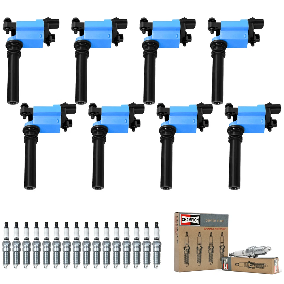 Performance Ignition Coil & Champion Spark Plug For Dodge RAM 1500 2500 UF378 - Image 1 of 4