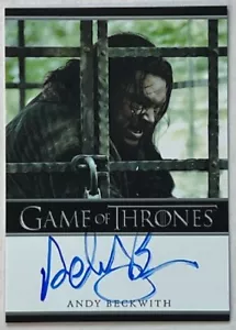 Andy Beckwith Bordered Autogramm, Game of Thrones Legends of the Realm - Bild 1 von 2