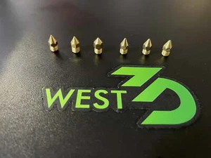 MK8 Brass Nozzles (.2mm .3mm .4mm .6mm .8mm 1mm) - Picture 1 of 1