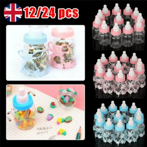 12-24X Fillable Bottles Candy Box Baby Shower Baptism Party Favour Christening` - Picture 1 of 24
