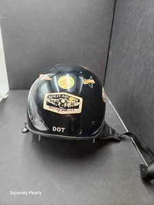 Harley Davidson Half Shell Black Old Decals Helmet Size XL  - Picture 1 of 6
