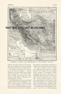 PERSIA RAILWAYS c 1926 MAP ILLUSTRATION PRINT - Picture 1 of 1