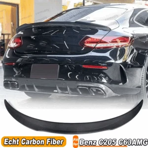 Alerón trasero de carbono para Mercedes W205 C205 Coupe C63 AMG 2015-2018 - Imagen 1 de 9