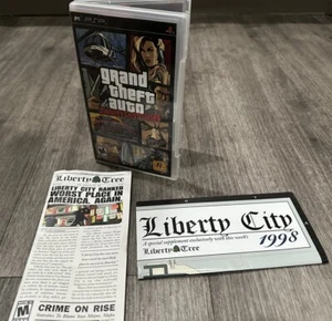 2005 Grand Theft Auto Liberty City Stories PSP CASE, MANUAL & MAP  ONLY NO GAME - Picture 1 of 12