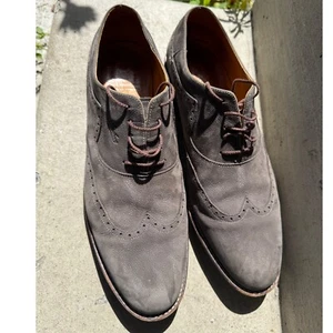 Paraboot Wingtip Oxford Dress Shoes Leather Brogue Casual Gray Mens Size 12 - Picture 1 of 12