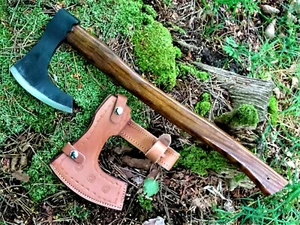 CUSTOM HANDMADE CARBON STEEL AXE INTEGRAL VIKING TOMAHAWK THROWING TACTICAL 2712 - Picture 1 of 5