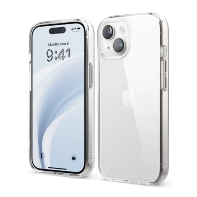 CUSTODIA ELAGO ELEGANTE PROTEZIONE IBRIDA IPHONE 15 TRASPARENTE - Immagine 1 di 4