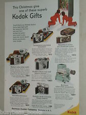 1955 Kodak Camera ad, Signet, Pony, Kodaslide etc color