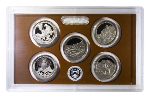 2012 Proof Quarter Parks (ATB) Set Gem DCAM (Clad) - No Box or COA - 5 Coins Cover