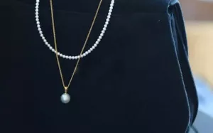 Genuine 9-9.5mm Japanese akoya saltwater pearl pendant 18k GD-008 - Picture 1 of 3