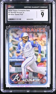 Ronald Acuna Jr 2024 Topps # 1 ASG Foil All Star Game Atlanta Braves - CGC 9 MT - Picture 1 of 2