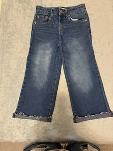 girls Size 7 LEVI'S cropped wide leg Flair jeans - Picture 1 of 12