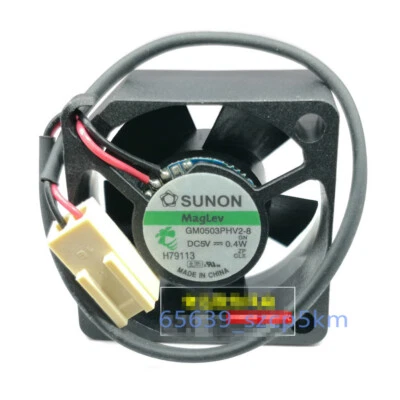 SUNON GM0503PHV2-8 5V 0.4W 30x30x15mm 2-Pin Mute Cooling Fan   - Image 1 of 3