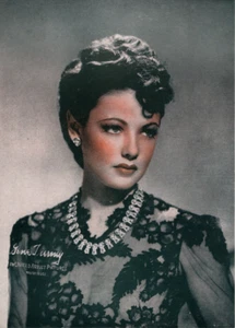 GENE TIERNEY 5 X 7 film/film/Hollywood/star fan foto-artista unito - Foto 1 di 3