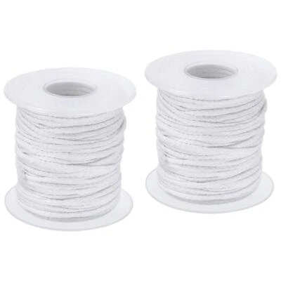 Algodón Trenzada Mecha Vela 24 PLY 61M Longitud 2mm Plano Ancho para DIY, 2pzs - Imagen 1 de 4