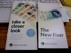 Bank of England Leaflets-Closer Look-The New Fiver-2 Leaflets from 2016-Rare?