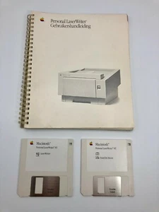 Apple Macintosh Personal LaserWriter NT - manual and 2 original floppies (Dutch) - Afbeelding 1 van 4
