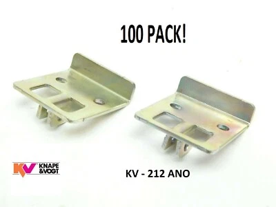 100 PACK Knape & Vogt Front Shelf Rest 186/187 Series Anochrome Model 212 ANO ES